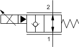 FLeX系列先導(dǎo)控制常開電比例節(jié)流閥，帶逆流單向閥-流量2-1